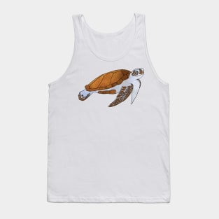 Sea Turtle Watercolor Illustration Tank Top